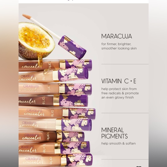 NEW Tarte Creasless Concealer 36B Medium Tan Beige, travel size - Picture 3 of 9